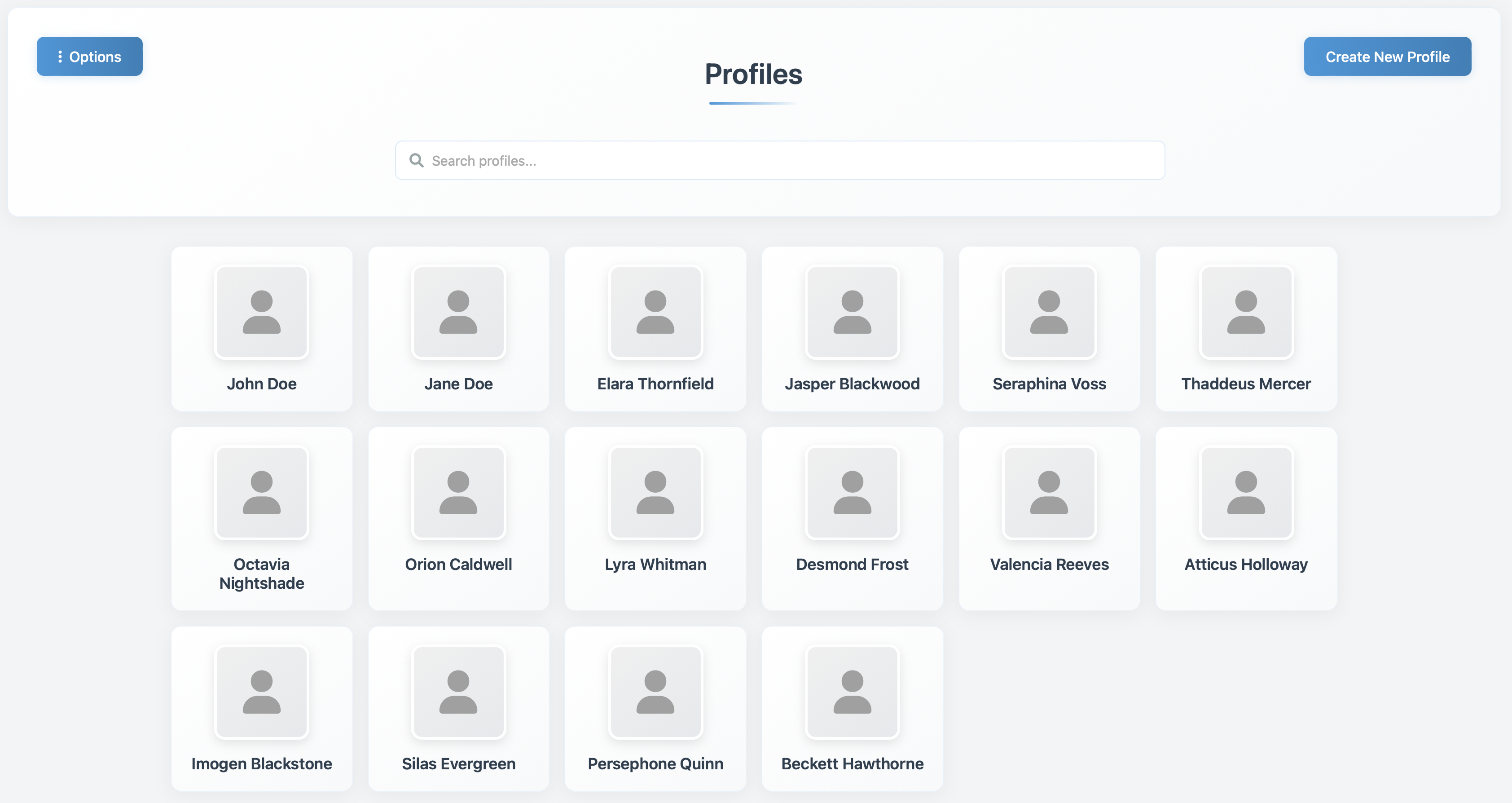 Staff Profiles View